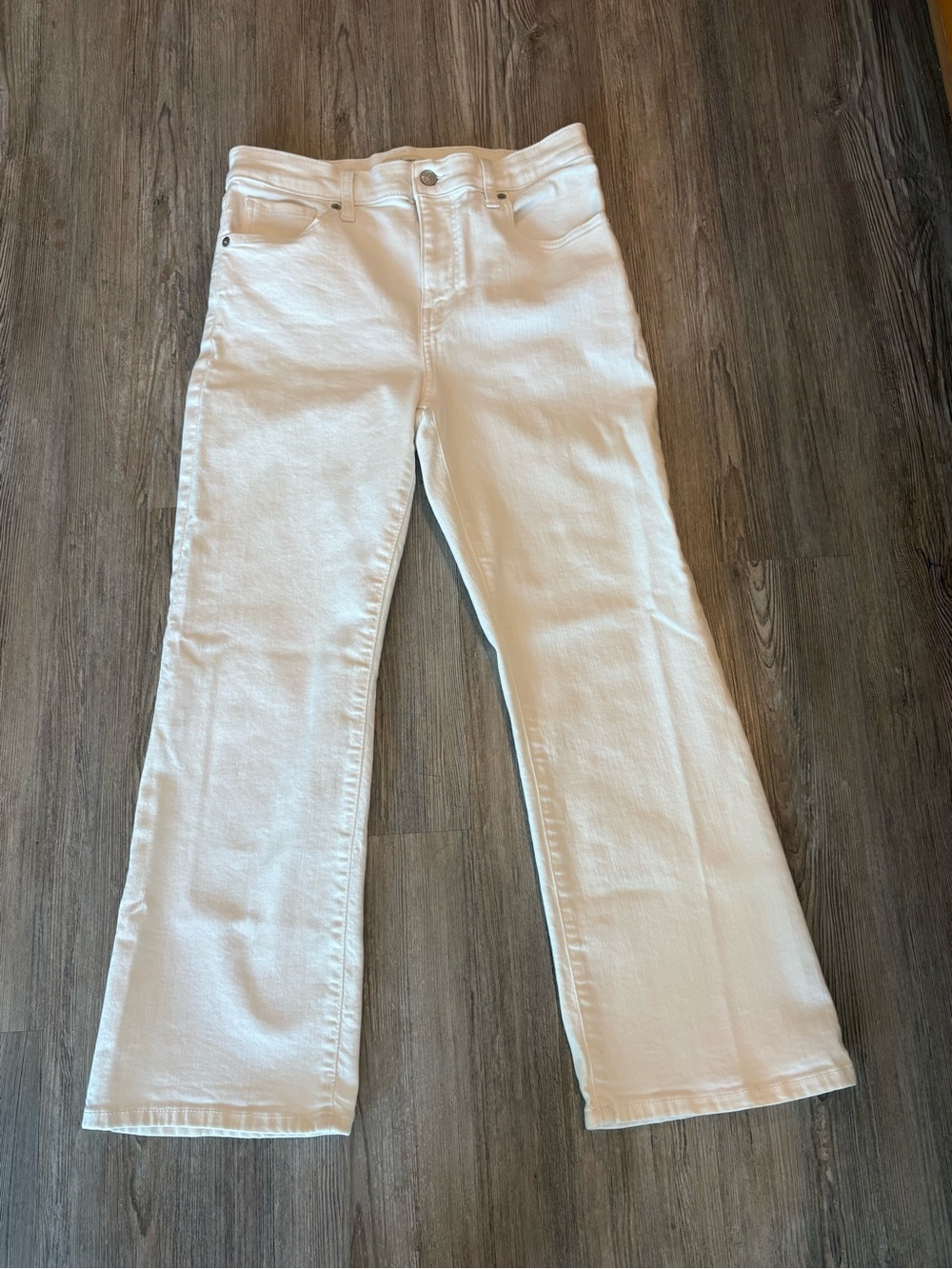 BANANA REPUBLIC CROPPED BOOTCUT JEAN WOMENS 28/6 WHITE LIKE NEW